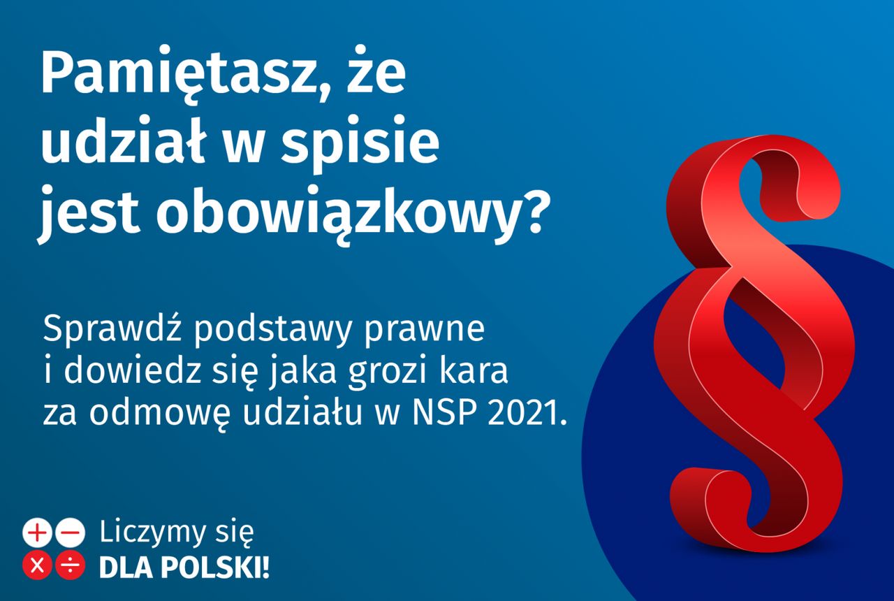 pamiętasz, że udział w spisie jest obowiązkowy?