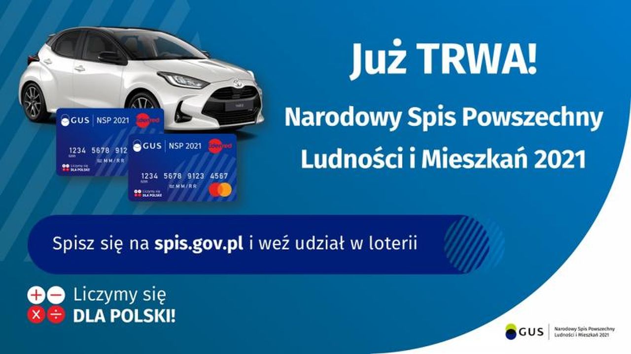 Trwa Narodowy Spis Powszechny Ludności i Mieszkań 2021.Spisz się i weź udział w loterii