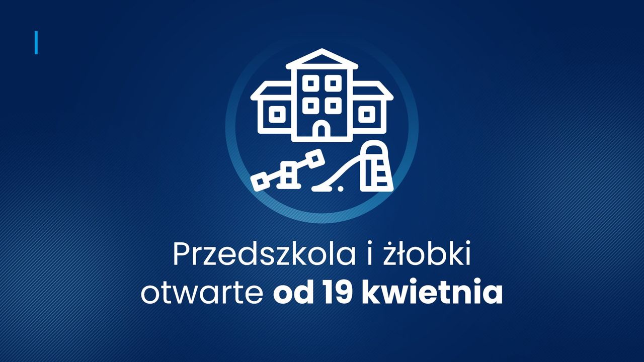 Przedszkola i żłobki otwarte  od 19 kwietnia