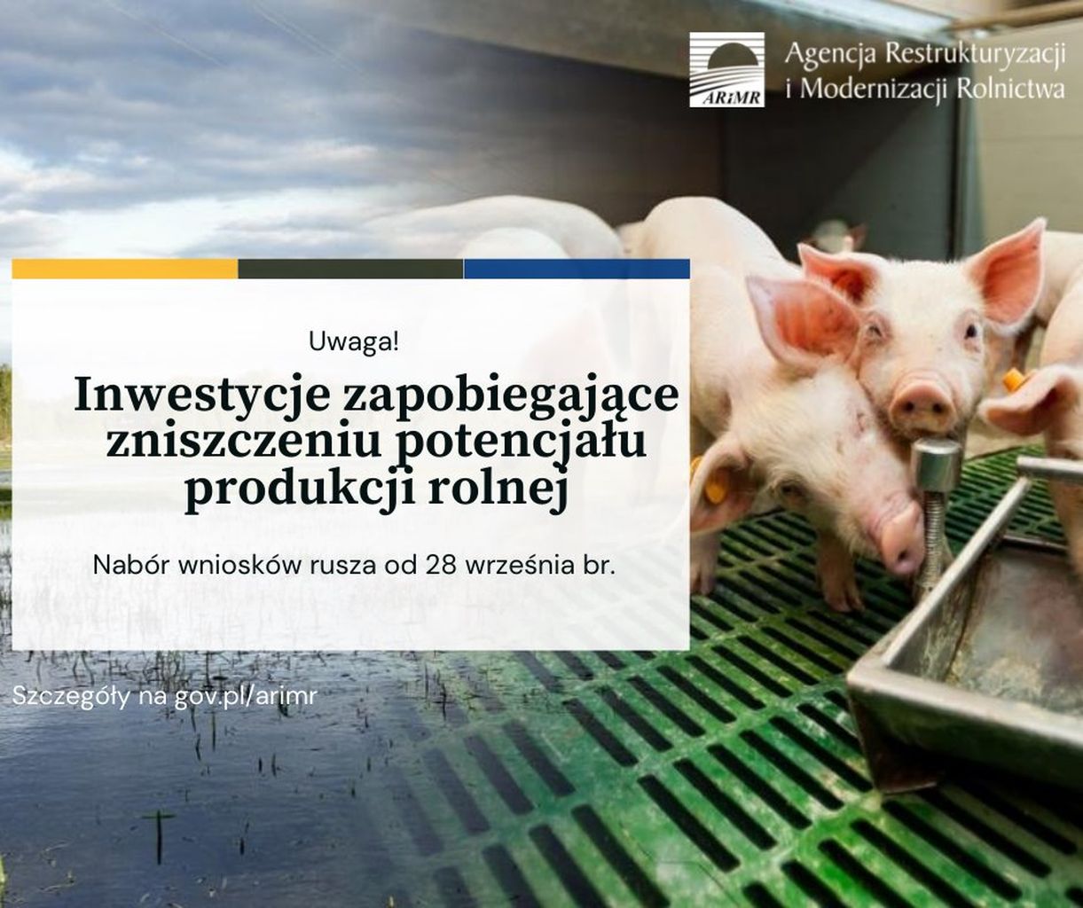 inwestycje zapobiegające zniszczeniu potencjału produkcji rolnej