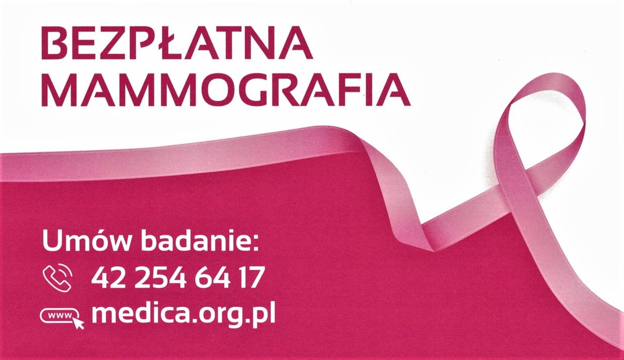 plakat bezpłatna mammografia
