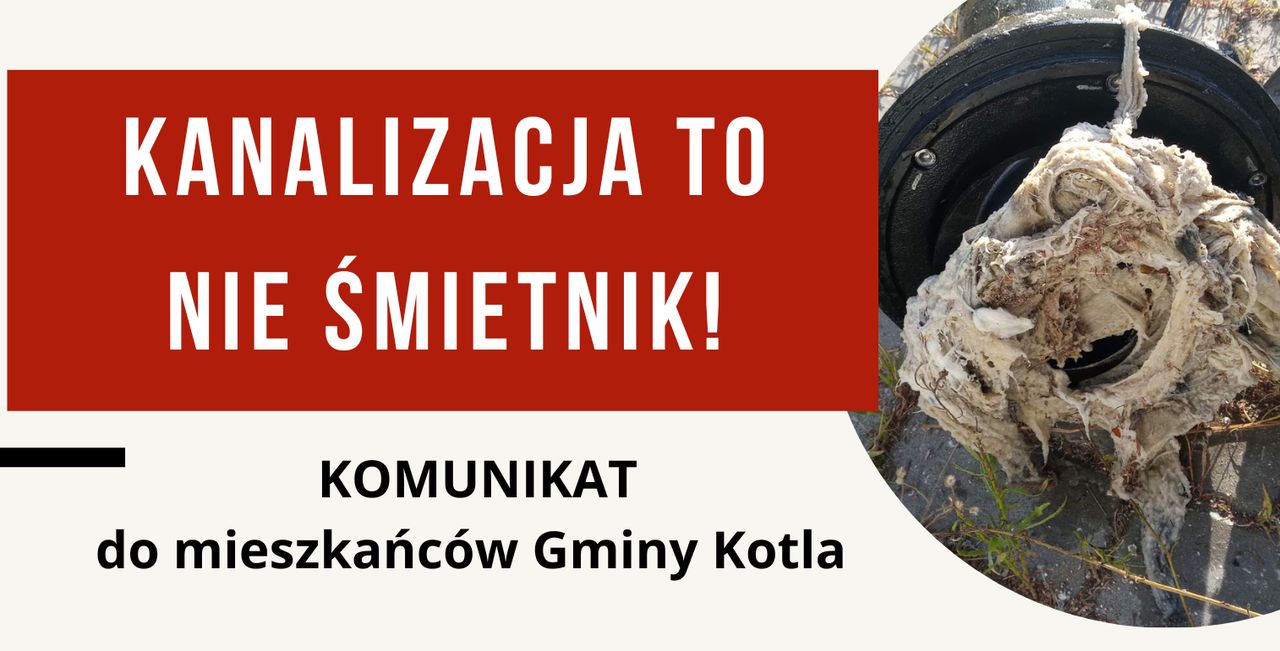 kanalizacja to nie śmietnik plakat