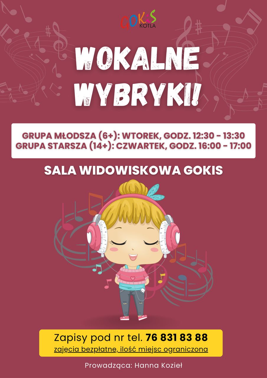 plakat zajęcia wokalne