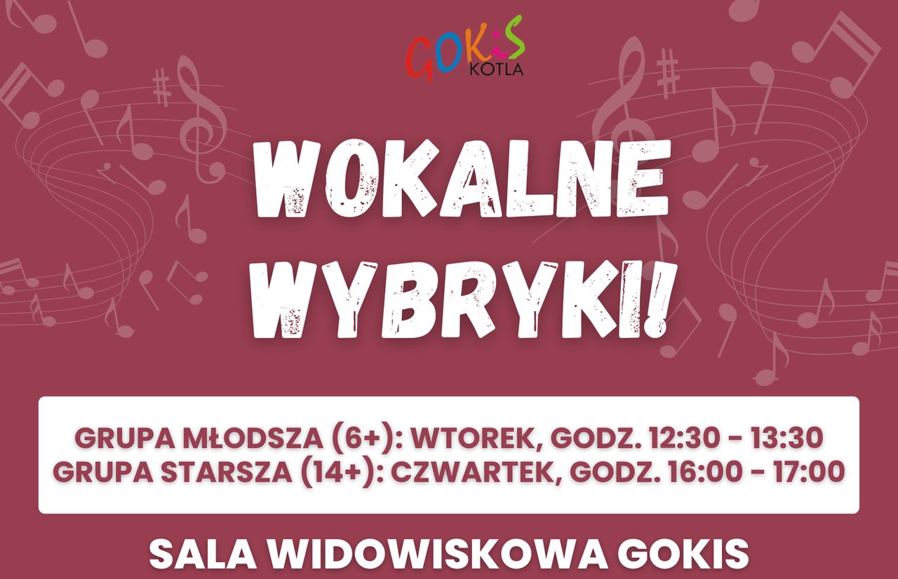 plakat zajęcia wokalne