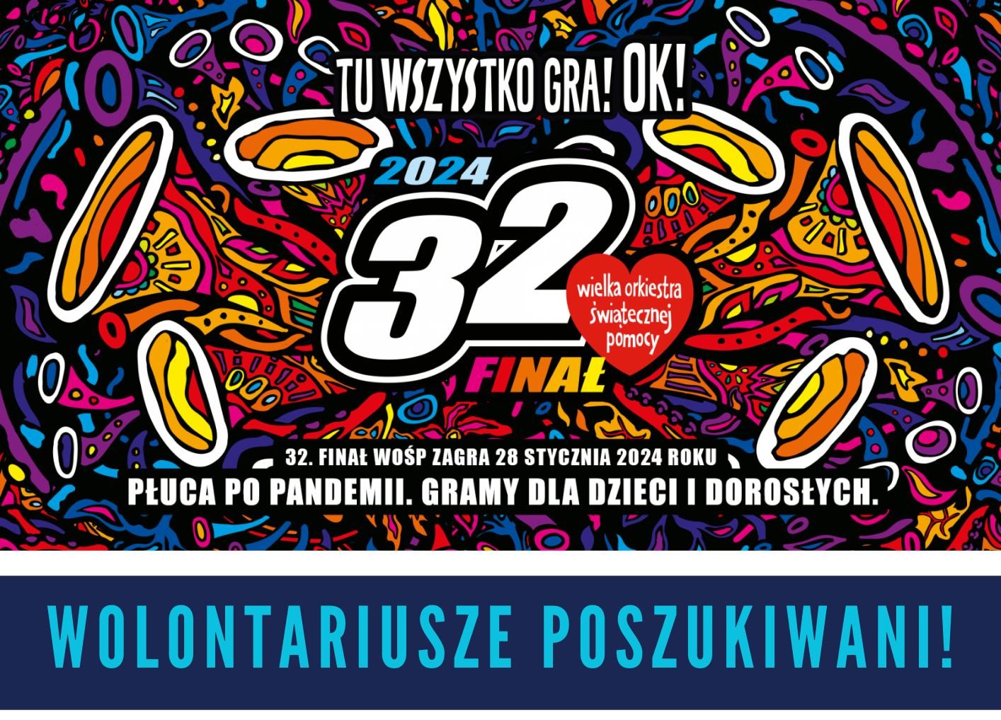 plakat wośp poszukiwani wolontariusze