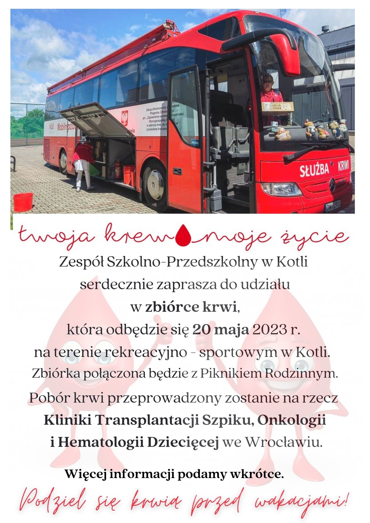 plakat zbiórka krwi