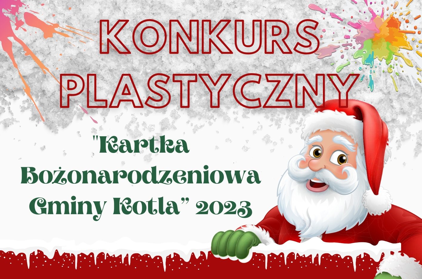 plakat  konkurs kartka bożonarodzeniowa