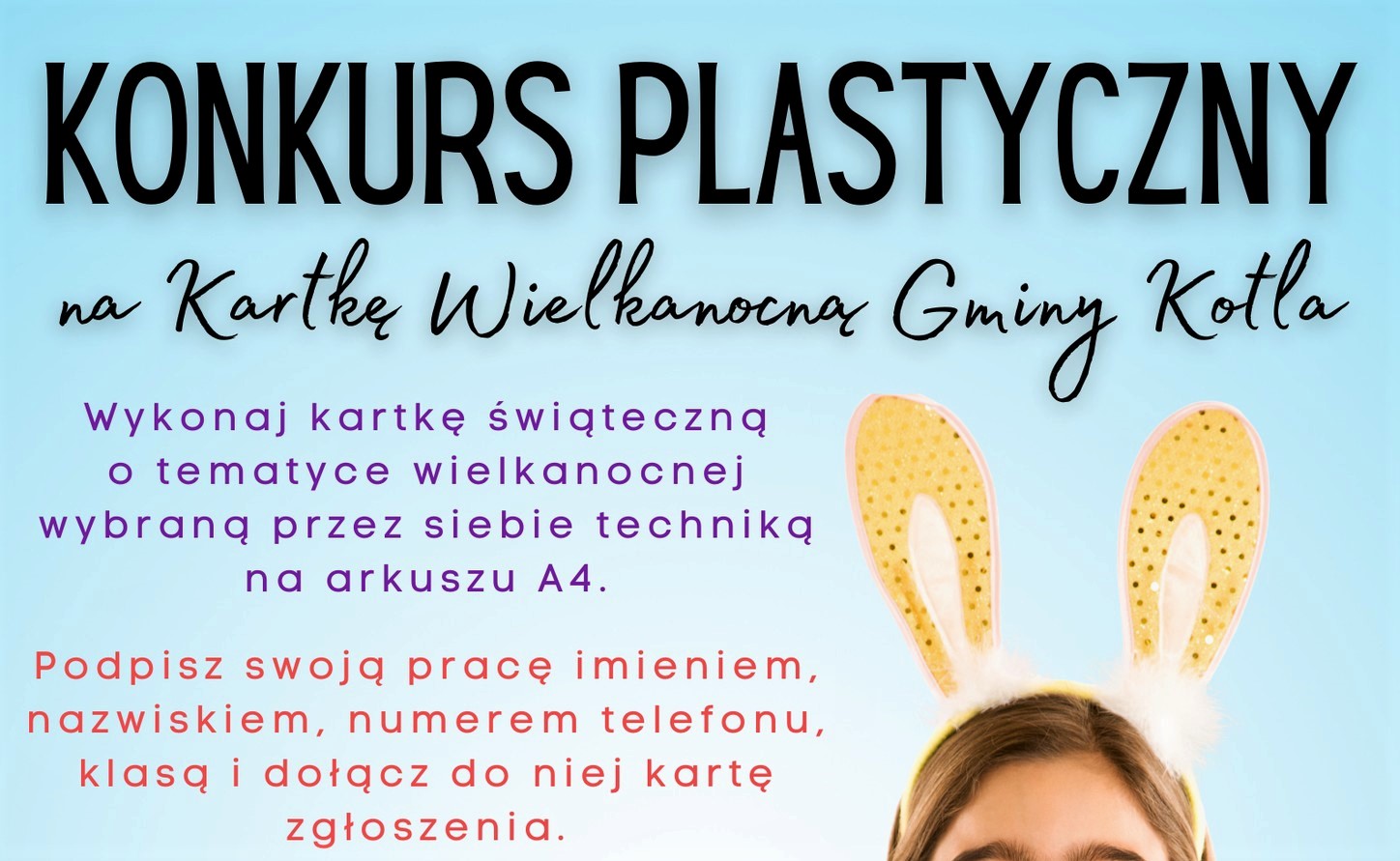 plakat na konkurs kartki wielkanocnej