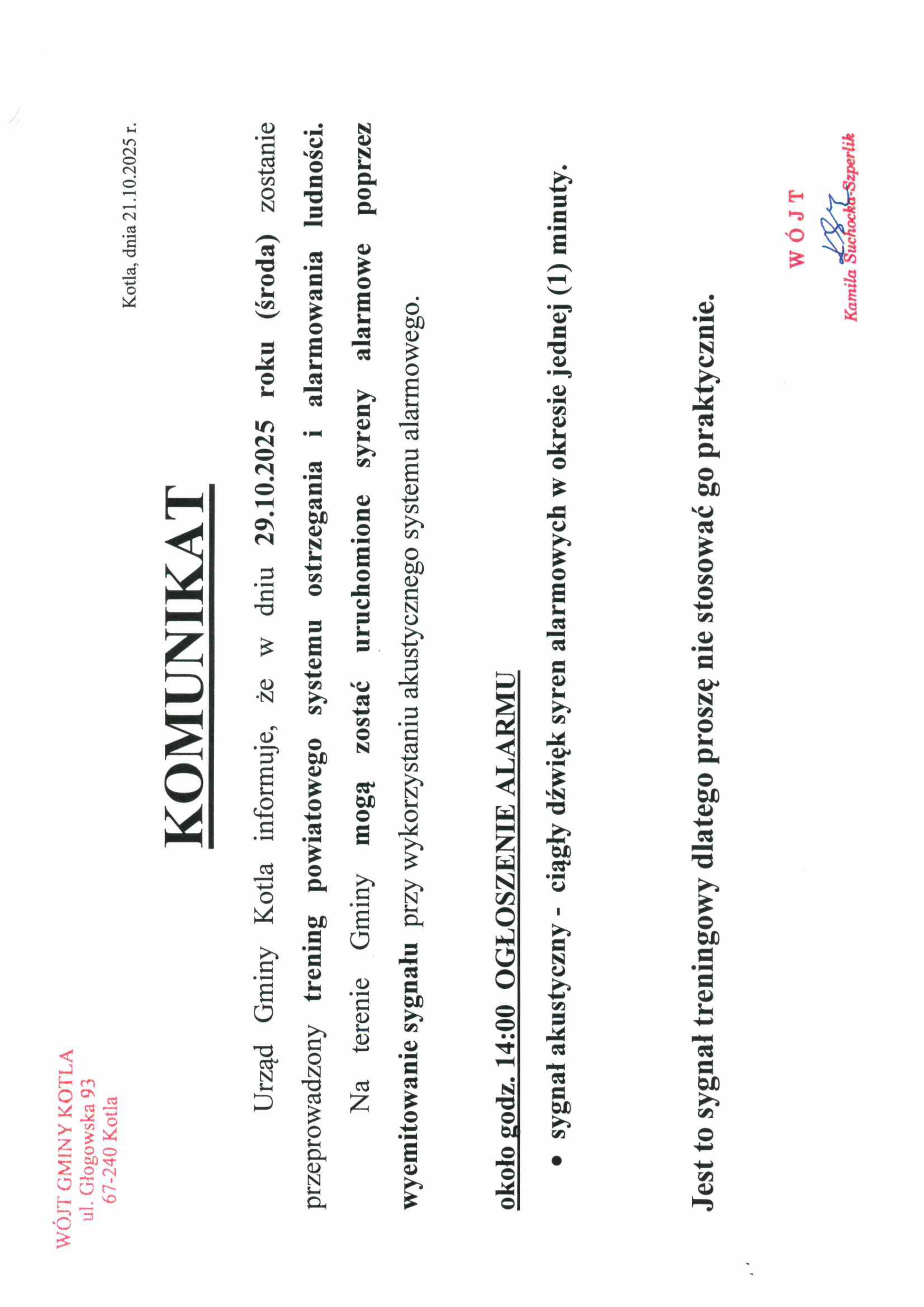 kOMUNIKAT!