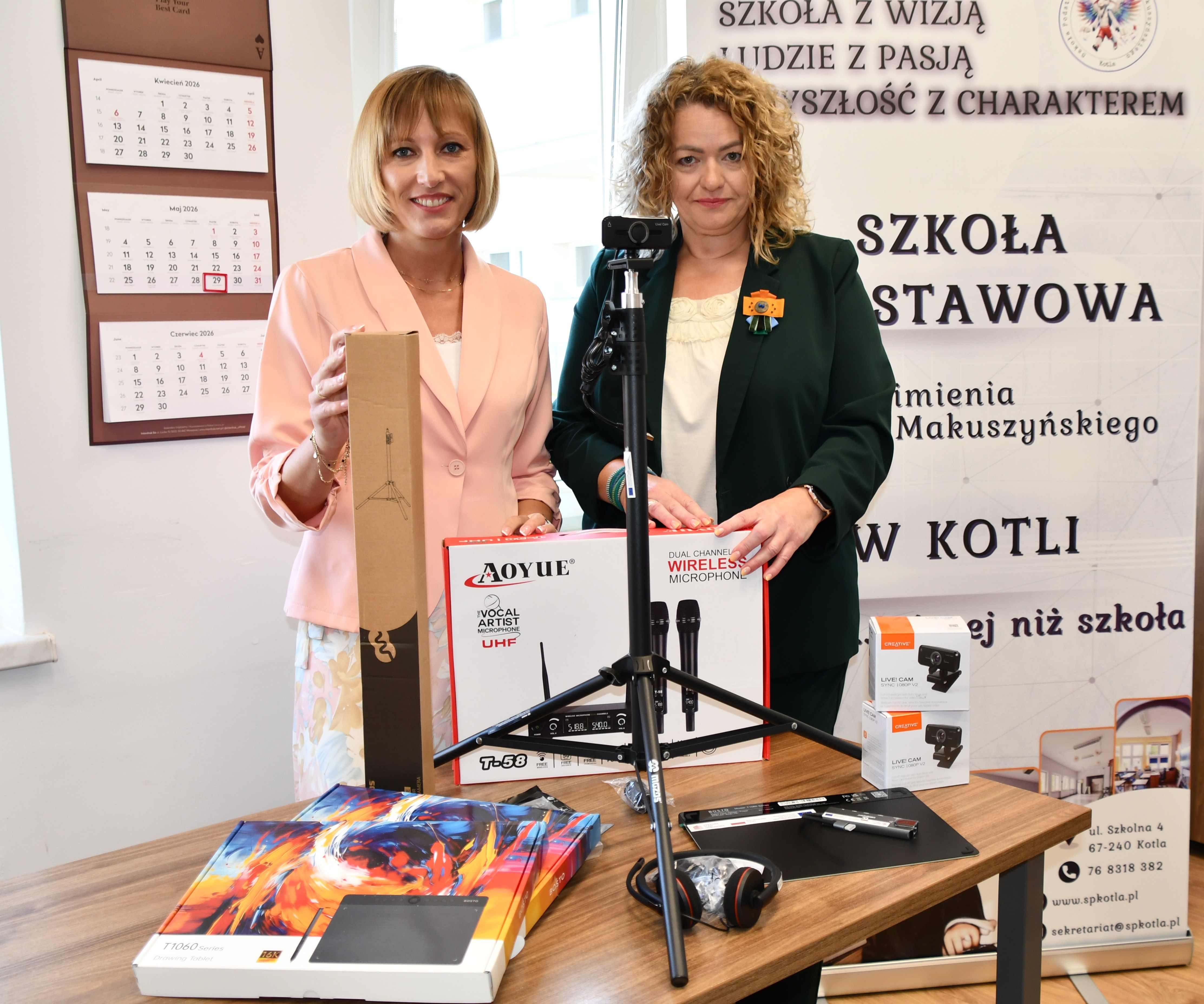 SZKOŁA PODSTAWOWA IM. KORNELA MAKUSZYŃSKIEGO W KOTLI WZBOGACIŁA SIĘ O NOWOCZESNY SPRZĘT