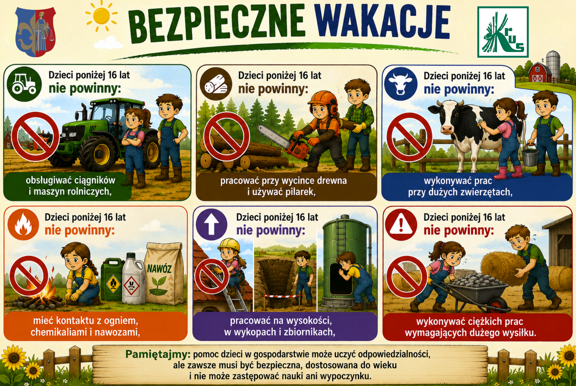 BEZPIECZNE WAKACJE NA WSI