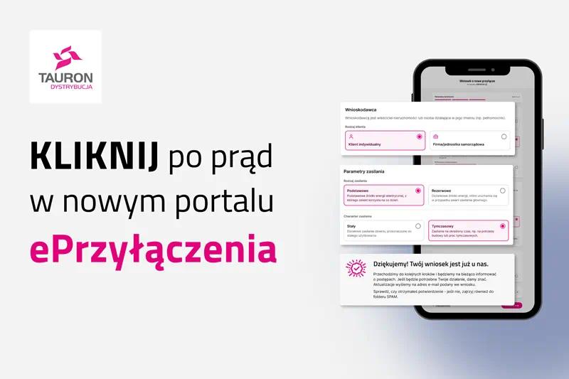TAURON DYSTRYBUCJA URUCHOMIŁA PORTAL ePRZYŁĄCZENIA 