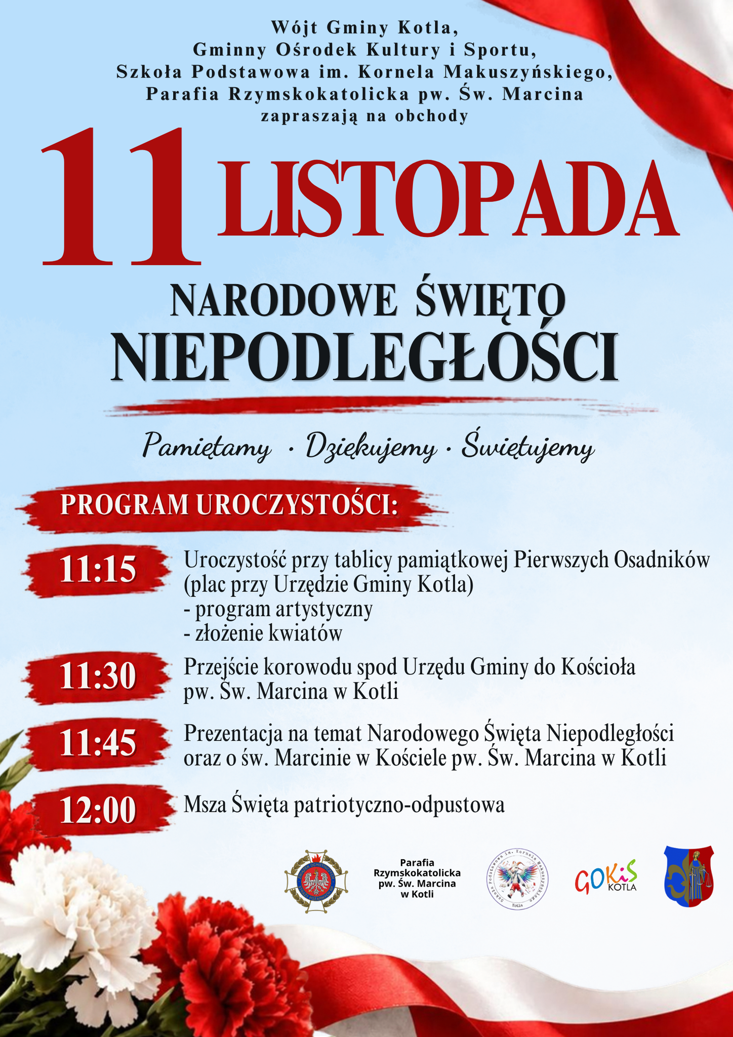 Zapraszamy na obchody Narodowego Święta Niepodległości 11 listopada