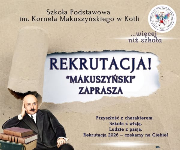 RUSZYŁA REKRUTACJA DO SZKOŁY PODSTAWOWEJ W KOTLI NA ROK 2026/2027