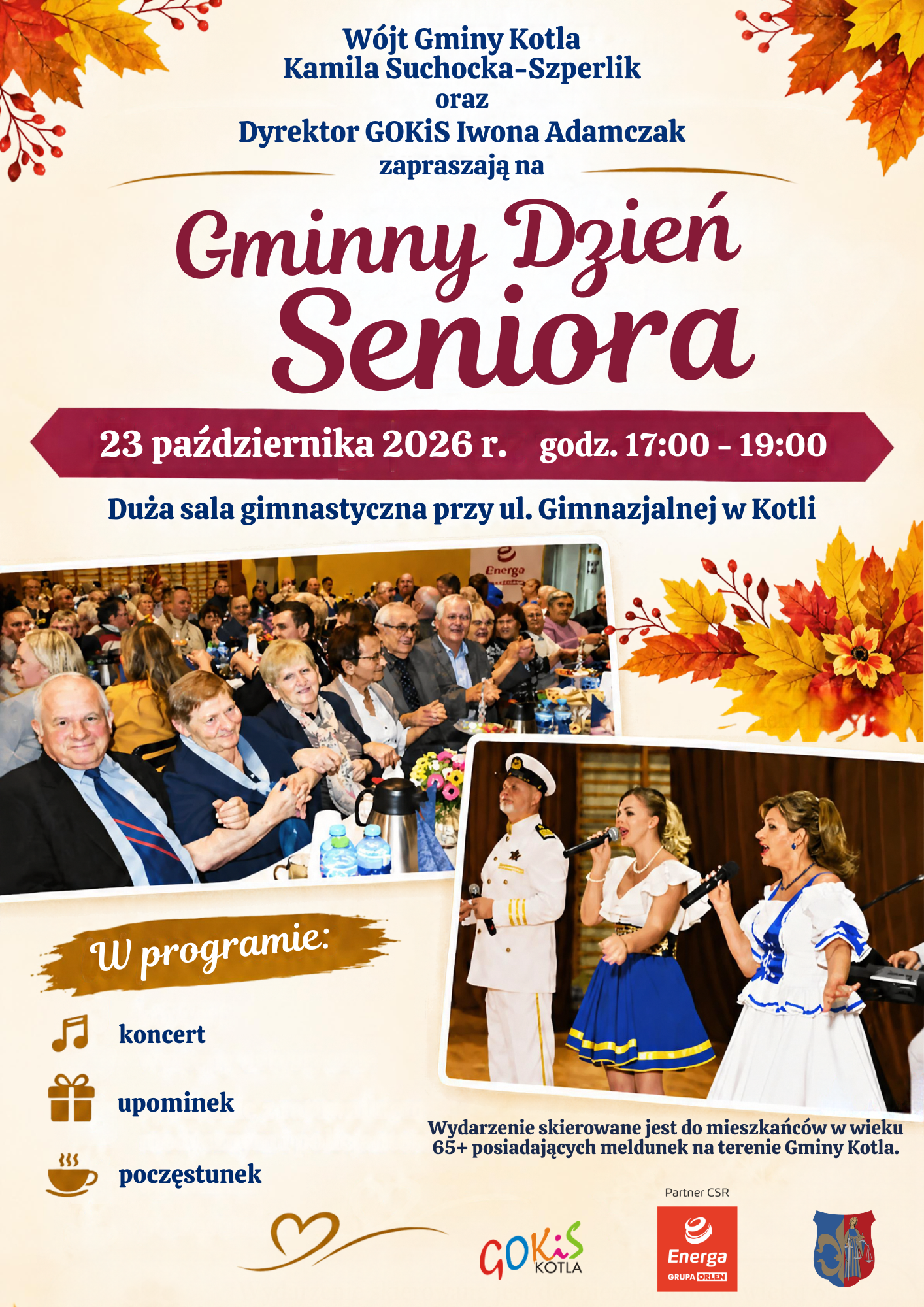 Gminny Dzień Seniora już 23 października!