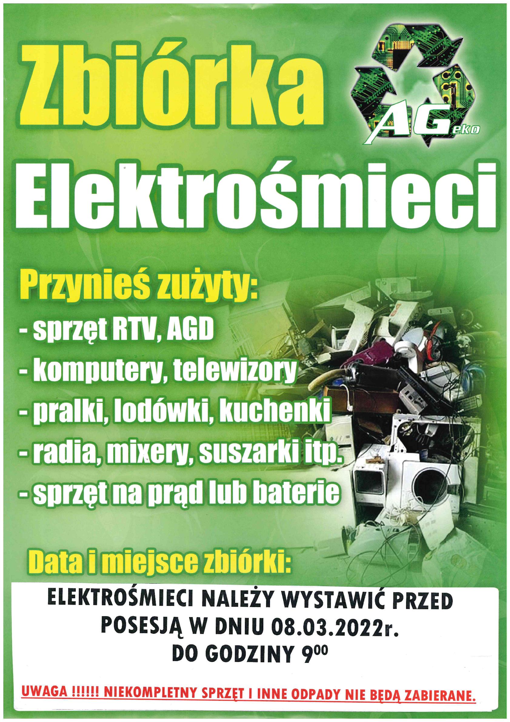 zbiórka elektrośmieci