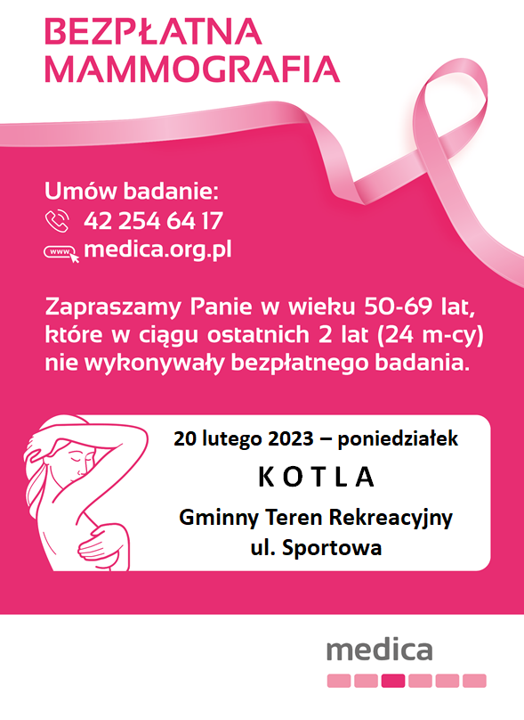 plakat bezpłatna mammografia