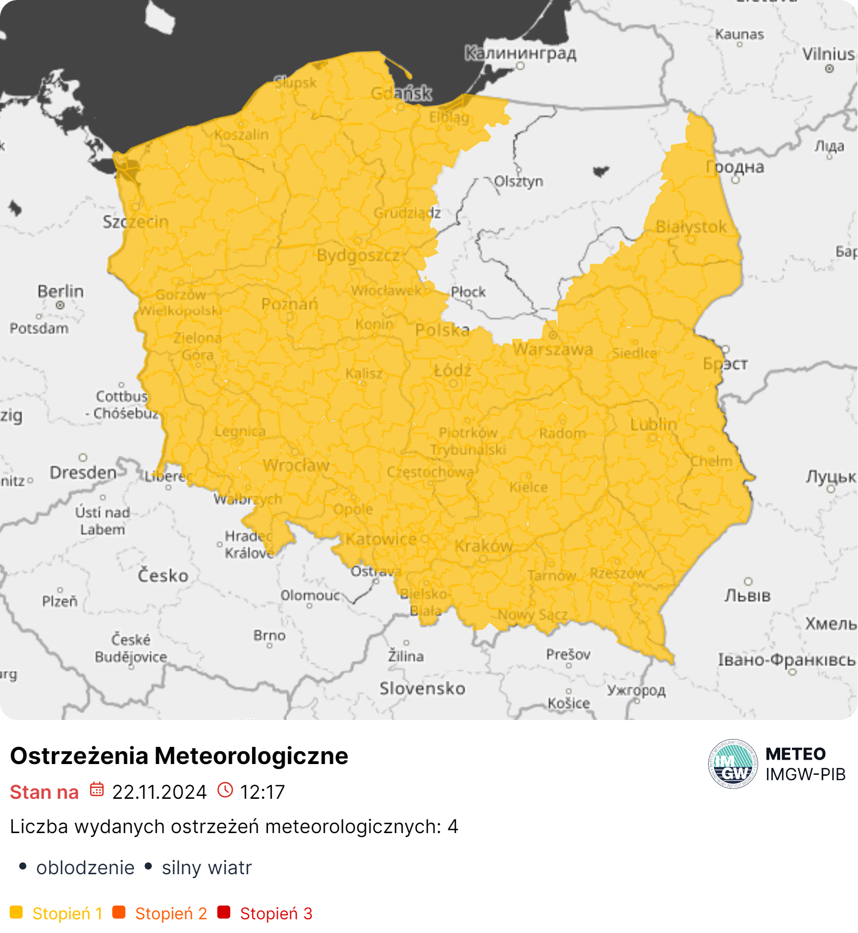 ostrzeżenie meteo