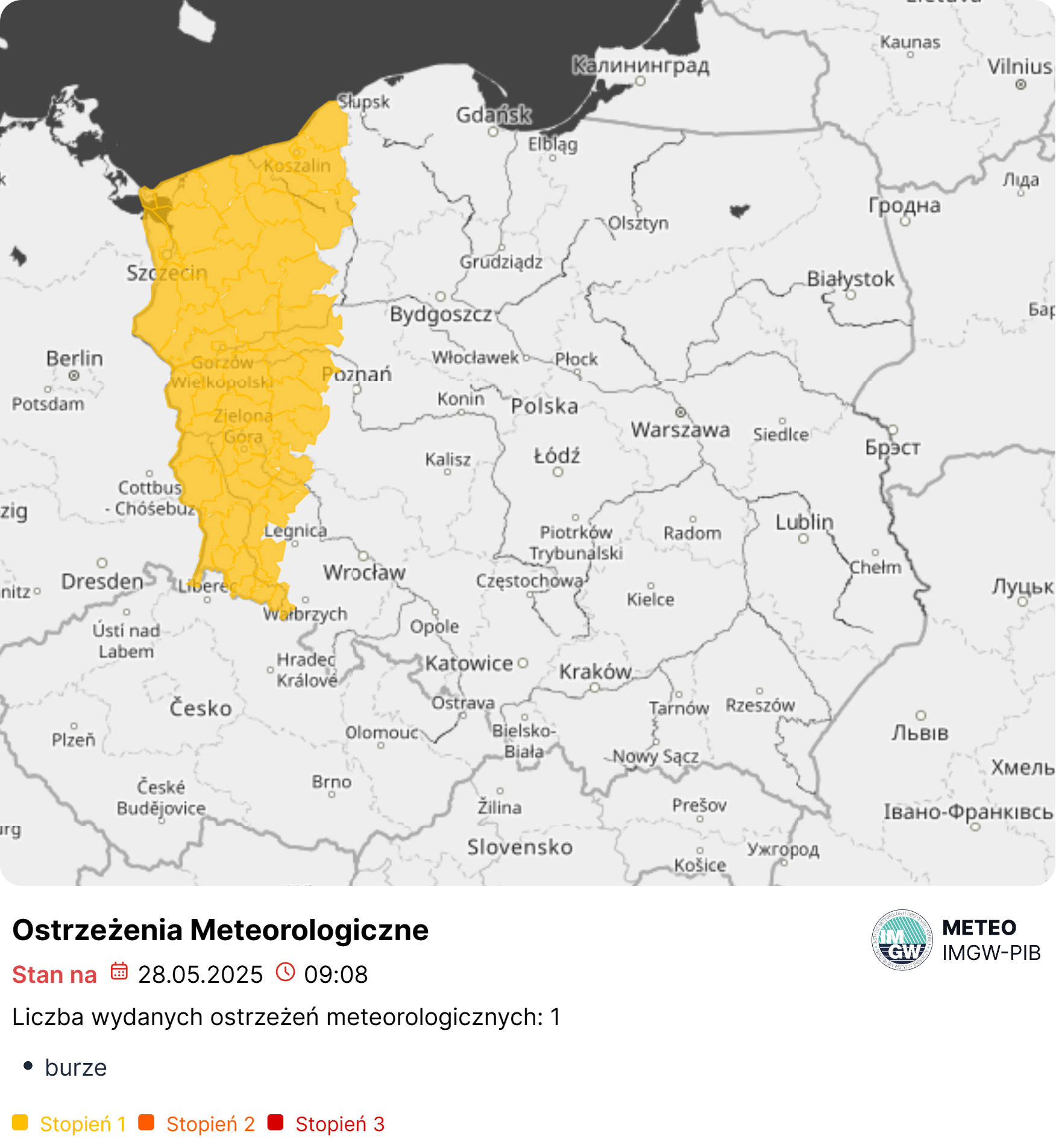 ostrzeżenie meteo