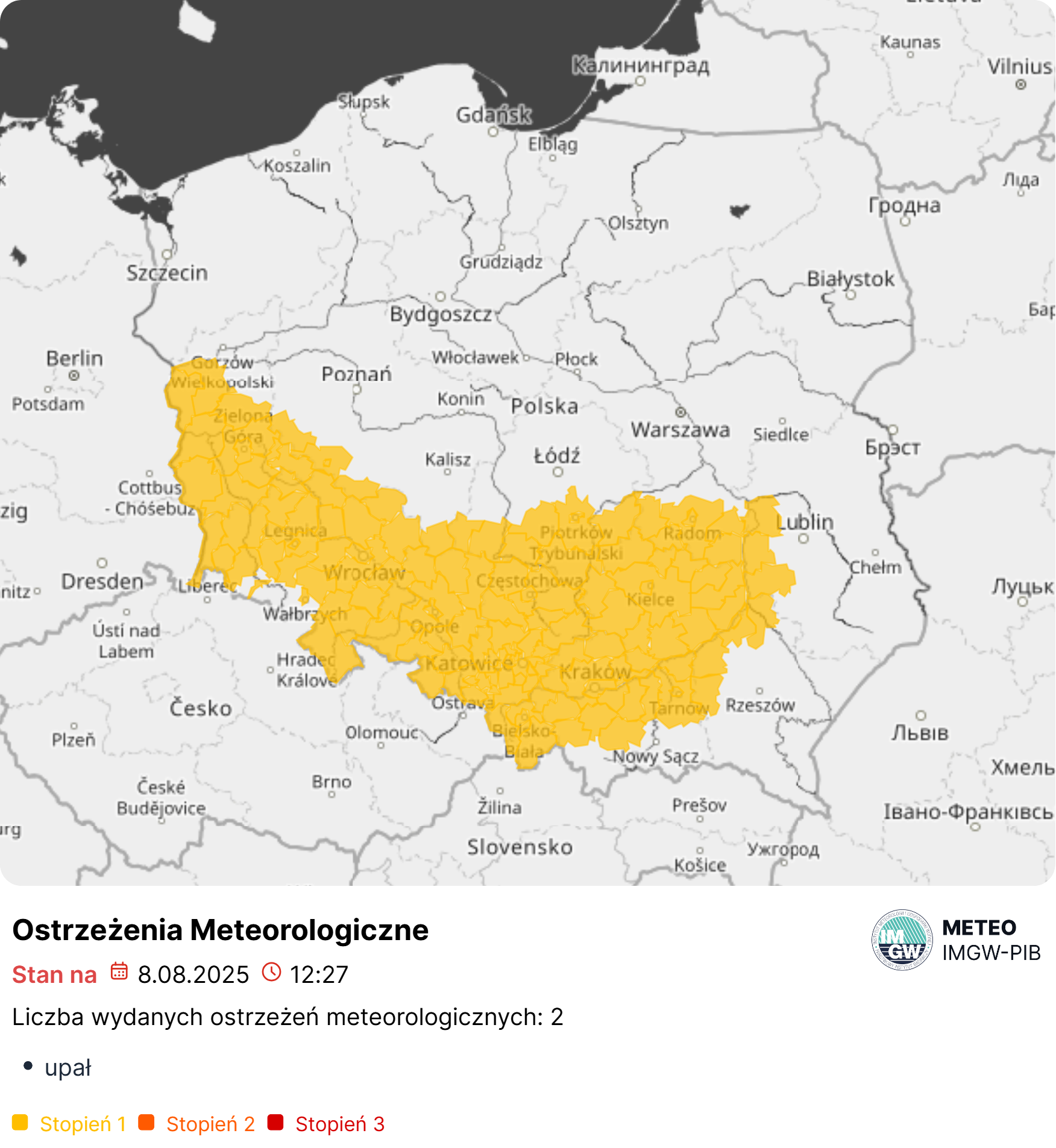 ostrzeżenie meteo