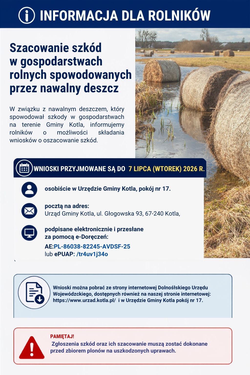 WNIOSKI O OSZACOWANIE SZKÓD